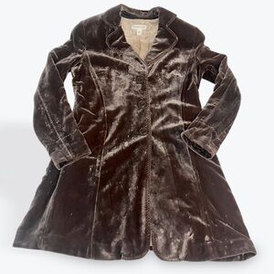 Coldwater Creek Velvet Jacket in Rich Brown